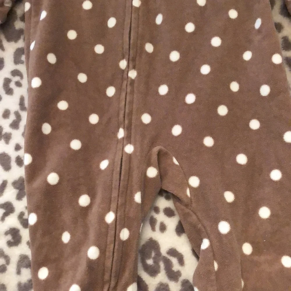 Carter’s Brown Zip-Up Fleece Sleep and Play Footed Pajamas Size 18 months